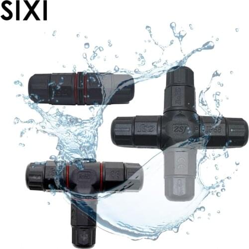 Waterproof Connector 2 3 4 5 Pin T Shape IP68 Adapter Screw Locking Cable Industrial Electrical Wire Connector Plug