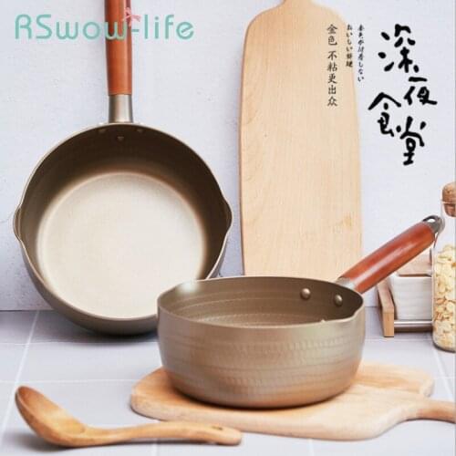 Japanese Style Non-stick Snow Pan Instant Noodle Pot Small Soup Pot Cooking Pot Gas Stove Milk Pot For Kitchen Cookware