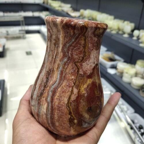 1pcs Afghan jade vase home living room decoration decoration artwork ornaments open chakras to restore spiritual power