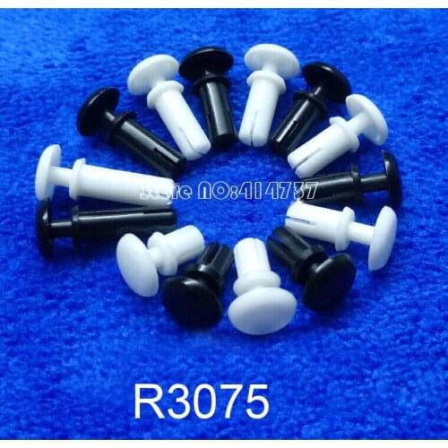 200pcs/lot R3075 R type nylon rivets White/Black Plastic Nylon Rivets