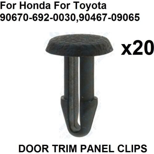 20x Nylon Fastener Rivet Retainer Retaining Clip Fit For Honda For Toyota (15x20x7mm)