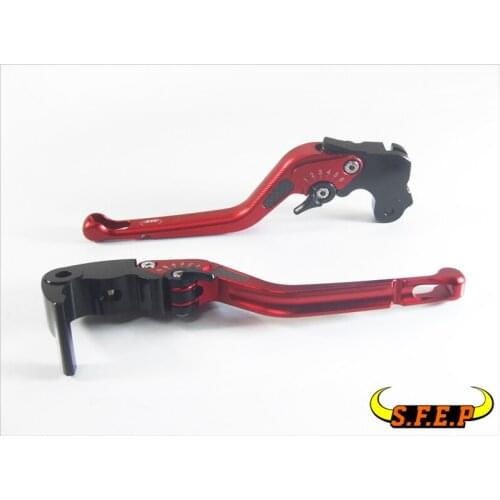 3D Long CNC Adjustable Motorcycle Brake and Clutch Levers with Carbon Fiber Inlay For Triumph BONNEVILLE /SE/T100/Black 2006-15