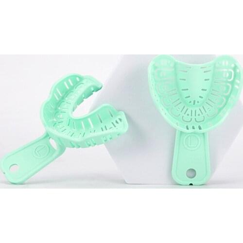Implant tray full denture dental impression material disposable plastic denture tray