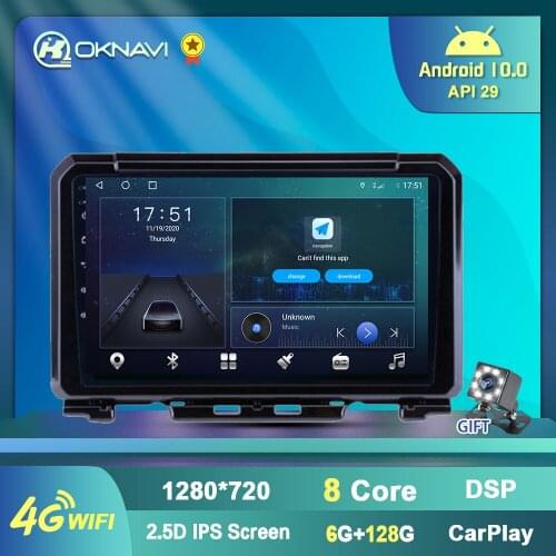 6G+128G Android 10 Multimedia Player For Suzuki Jimny 2018-2020 Car Radio Stereo 4G WIFI Bluetooth GPS Navigation NO DVD Player