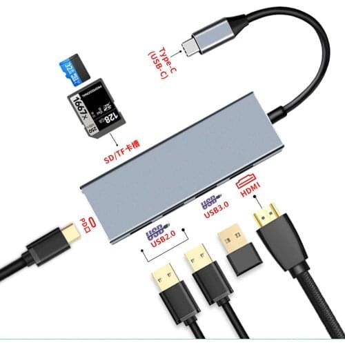 Multi USB 3.0 HDMI 4K VGA RJ45 Adapter To Splitter 3 Port USB HUB USB-C Type C for MacBook USB Hub Laptop Docking Station