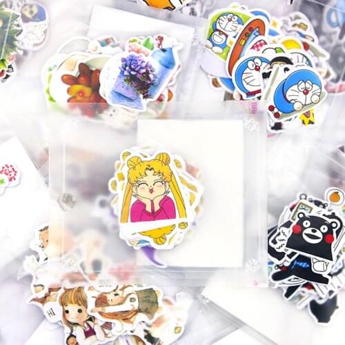 Scrapbook Stickers girl hand account Material INS Style Small Pattern Kawaii Cartoon mobile phone case Cute Sticker pack