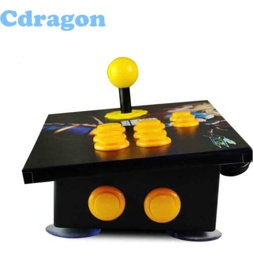 Cdragon Arcade Stick USB Rocker Arcade joystick PC Computer Game Handle Inclined Wooden Surface For Retro Fighting Game