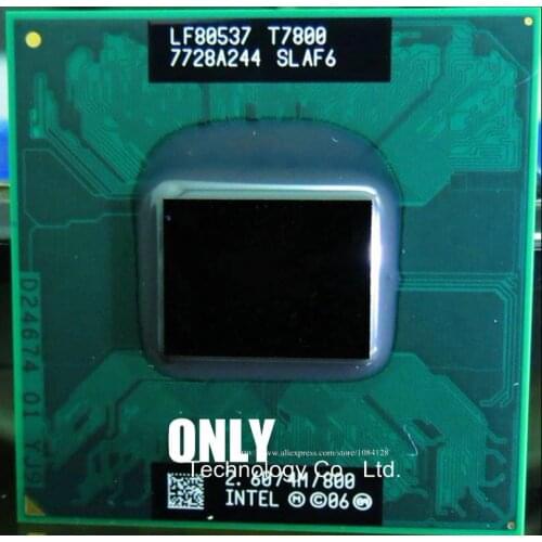 Free shipping laptop Core 2 Duo T7800 CPU 4M Socket 479 Cache/2.6GHz/800/Dual-Core Laptop processor support 965