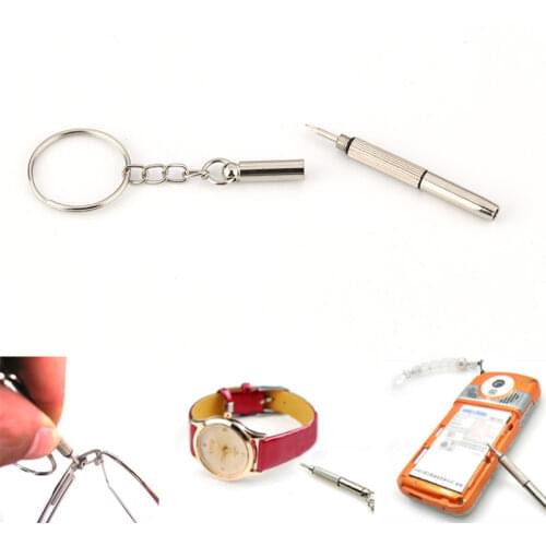 3 in 1 Watch Repair tool Key chain Screwdriver Home Watch Cellphone Sunglasses Eyeglass Screwdriver mini portable
