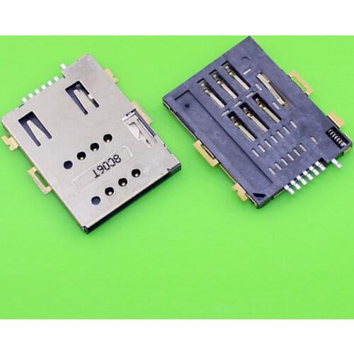 ChengHaoRan 1 Piece Brand New 7P sim card reader holder socket connector replacement for tablet PC and cell phone.KA-090