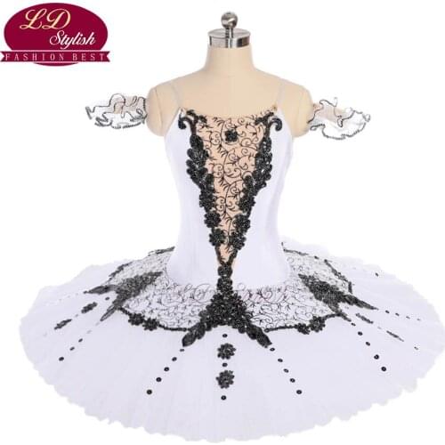 Adult White Classical Ballet Tutu Swan Lake Perfromance Stage Wear Women Black Ballet Dance Competition Costumes Girls Ballet