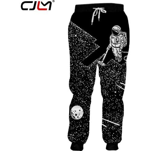 CJLM 2020 Fashion Galaxy Joggers Pants Women Men Black Space 3d Print Jogger Pants Sweatpants Trousers Dropshipping