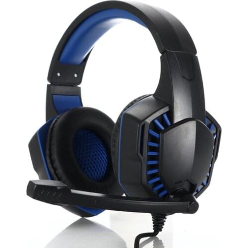 New 3.5mm Wired Gaming Headset Adjustable Headband Over Ear Earphones Noise Reduction with Mic for Gamer Laptop Computer Tablet