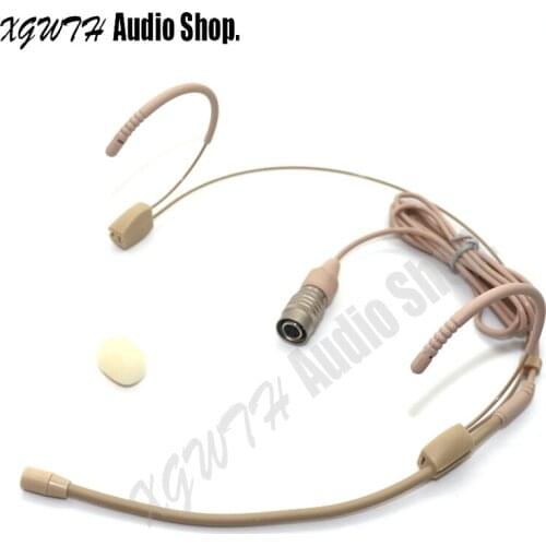 Head Headset Headworn Microphone Omidirectional Condenser Mic for Audio Technica Radio Wireeless Hirose 4-Pin Lock Profession