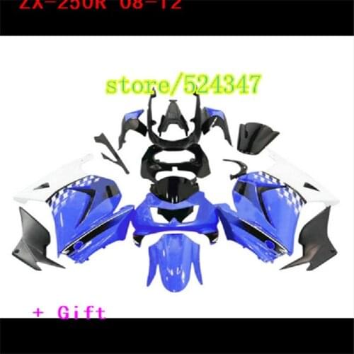 Hot sales Fairing kit for Kawasaki Ninja ZX250R 08 09-14 ZX250R 2010-2011-2012-2013-2014 gray black Fairings set