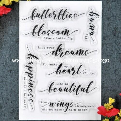 Dreams heart beautiful wings Scrapbook DIY photo cards rubber stamp clear stamp transparent stamp 11x16cm 80723109