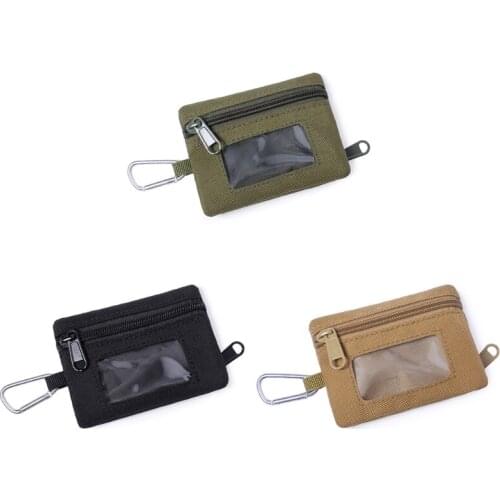 Mini Pouch Card Bag Pack Holder Portable Key Coin Purse Zipper Wallet Military Outdoor Hunting Running Waist Bag