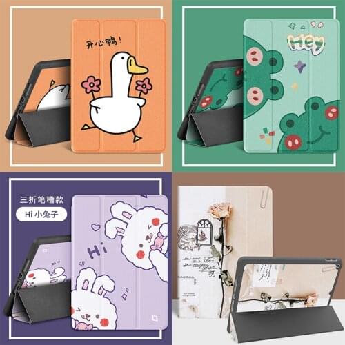 Cartoon Stand Shell for iPad 2019 10.2 10.5 10.9 inch Tablet Cover For iPad Air 2 3 4 For iPad Pro 11 Mini 4 5 7.9 Silicone Case