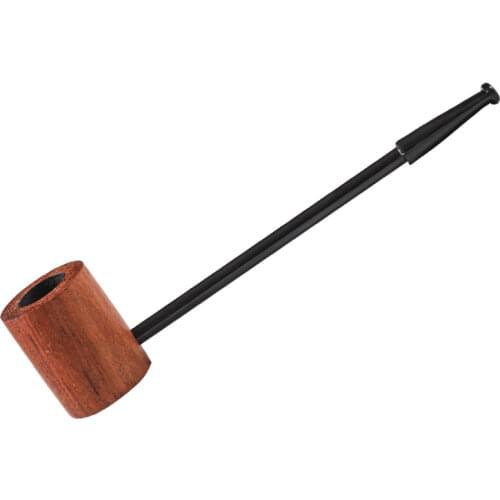 New 3pcs Elegant Mini Natural Red Wooden Tobacco Pipe Portable Smoking Pipe Straight Type Cloth Bag Pack Gift Free Shipping 9011