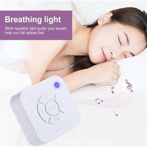 NEW Arrival Mini White Noise Sound Machine Baby Sleep Soother With 9 Soothing Sounds Breathing Light Timer Baby Product