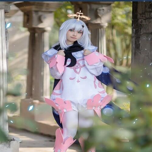 Genshin Impact COSPLAY PAIMON Clothes, Pink And Orange,Complete Accessories, Cute Shapes, Restore The Clothes Of Game Characters