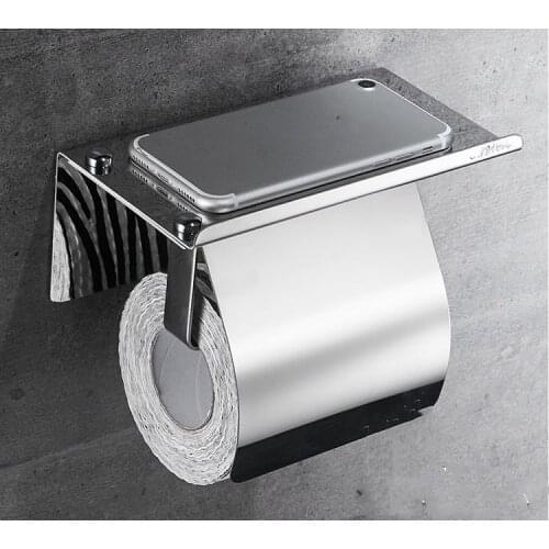 Single-layer bath towel stand for mobile phone toilet paper towel holder steel bathroom accessories