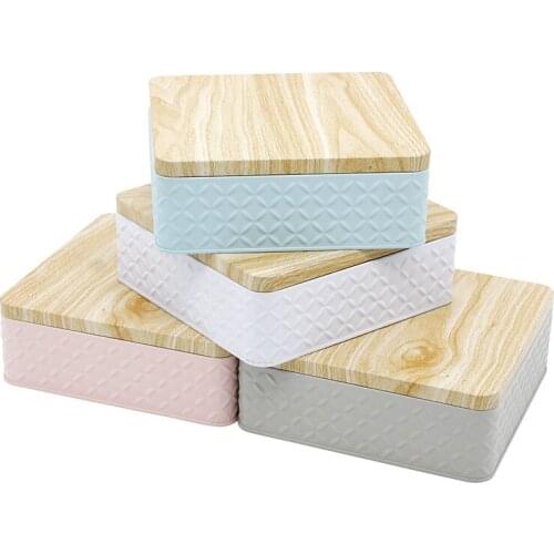 Wholesale gift wrap Square solid color tinplate packaging box square baking box Jewelry cosmetic Biscuit candy dessert