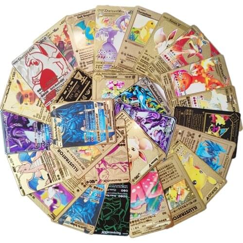 Pokemon Shining Charizard Obelisk The Tormentor Illustrator Detective Pikachu Gold Metal Card Super Game Collection Anime Cards