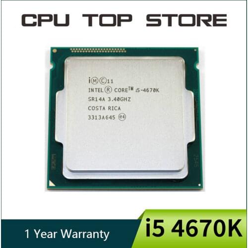 Intel Core i5 4670K 3.4GHz 6MB Socket LGA 1150 Quad-Core CPU Processor SR14A