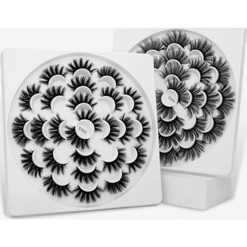 7/13pairs Faux 3D Mink Lashes Natural Long False Eyelashes Voluminous Fake Lashes Soft Band Eyes Makeup Tools Extension