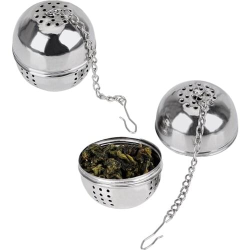 Stainless Steel Ball Shape Tea Infuser Hangable Mesh Filter Strainer For Loose Tea Leaf Spice Home Kitchen Accessories
