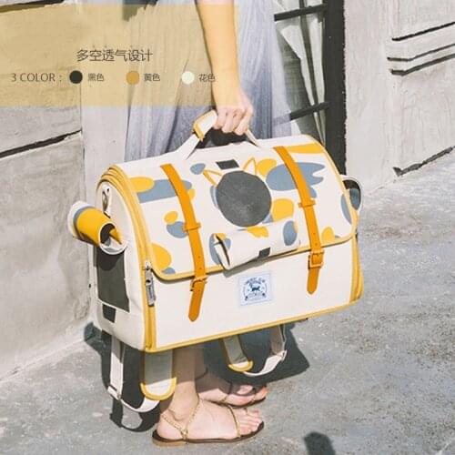Cat Bags Portable Diagonal Bag for Outing Breathable Small Dog Bags Canvas Pet Backpack Cat Carriers Bags Dog Carriers Bag