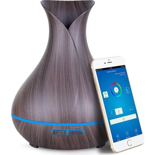 Aroma Humidifier Essential Oil Diffuser Ultrasonic Cool Mist Air humificador With 7 Color Change Wifi Smart Speaker