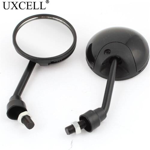 UXCELL 2 Black Adjustable 10mm Thread Diameter Motorcycle Rear View Mirror