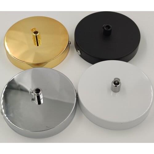 Ceiling Plate Vintage Round 10cm Black/White/Silver Lighting Accessories For Pendant Lamp DIY +Lock Wire Lamp Base