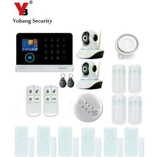 Yobang Security WIFI GSM system 2G with Touch keypad IOS Android APP control Home Security Alarm System
