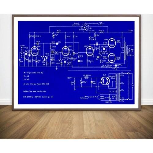 Famous Circuit Blueprint Festooning Movie Wall Art Paint Wall Decor Canvas Prints Canvas Art Poster Oil Paintings No Frame