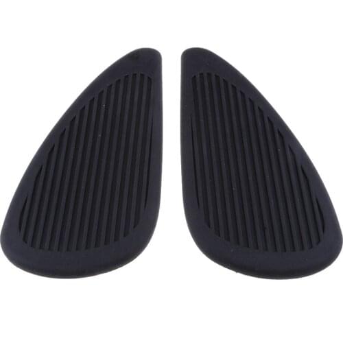 1 Pair Motorcycle Rubber Oil Gas Fuel Tank Traction Side Pads Protector Sticker Decal Fit for All Most Motorcycles Motorbike