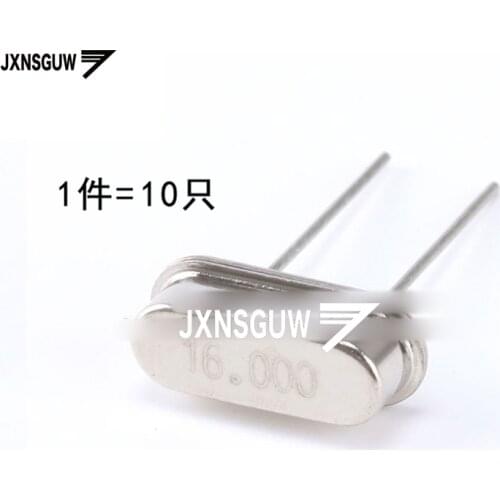 10PCS crystal 16MHz 20ppm 20PF 2 foot 49S type passive crystal oscillator 16M