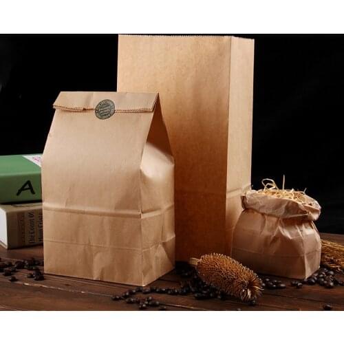10pcs Kraft Paper Gift Bags Party Wedding Marriage Candy Food Cookie Packaging toaster Sandwich Bread Cheese Lunch takeout Bag