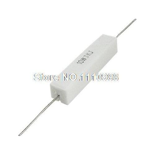 10x Axial Lead Ceramic Cement Power Resistor 3K Ohm 10W