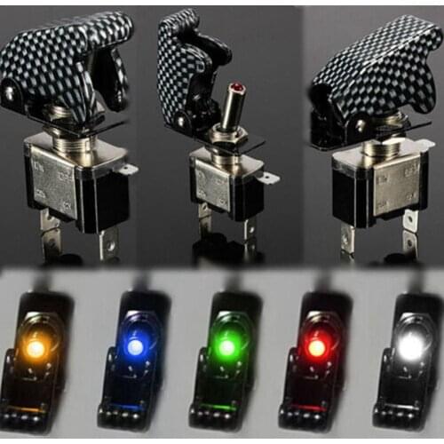 12V 20A Car Auto Cover LED Light SPST Toggle Rocker On/Off Switch Control