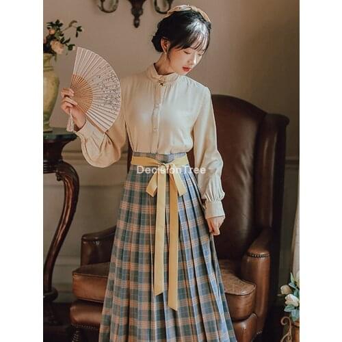 2021 woman chinese traditional hanfu tang suit cosplay costume adult performance stage dance dress fairy performance clothing