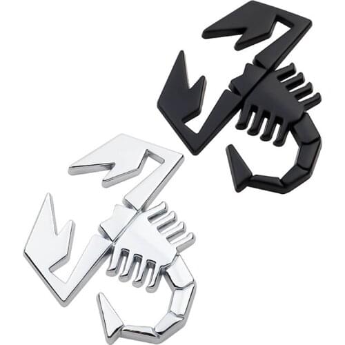 3D Scorpion Car Metal Adhesive Badge Emblem Decal Sticker for Fiat 500 Punto Bravo Stilo Panda Abarth 500 Logo Stickers
