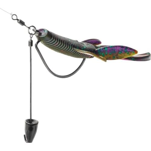 4pcs Wire Punch Rig Drop Shot Rig Heavy Duty Wide Gap Hook Rig to Target Thick Grass Made in Japan Tokyo