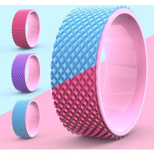 6mm 3D Massage Point Yoga Wheel Back Training Yoga Circles TPE Waist Shape Bodybuilding ABS Gym Professional Fitness Equipment