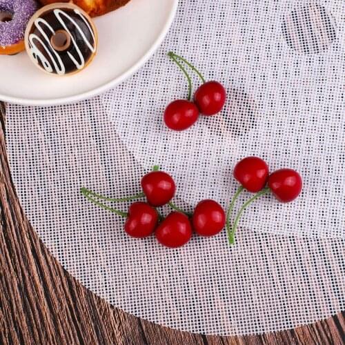 8 Pcs Round Silicone Dehydrator Sheets Non-Stick Fruit Dehydrator Mats Reusable Steamer Mat Mesh Sheet for Fruit Dryer