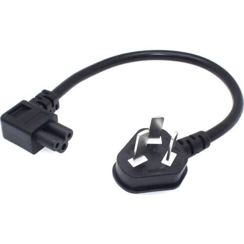 Angle C5 Chinese 3pin Power Adapter Lead Cord for TV Printer Australia 10A to IEC 320 C5 Power Cable 30CM