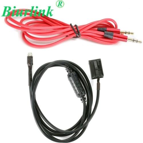 Biurlink Universal Male to Male 3.5mm Audio Input Cable AUX Adapter For BMW 1995-2004 Mini Cooper Z4 E83 E85 E86 CD53 Headunit