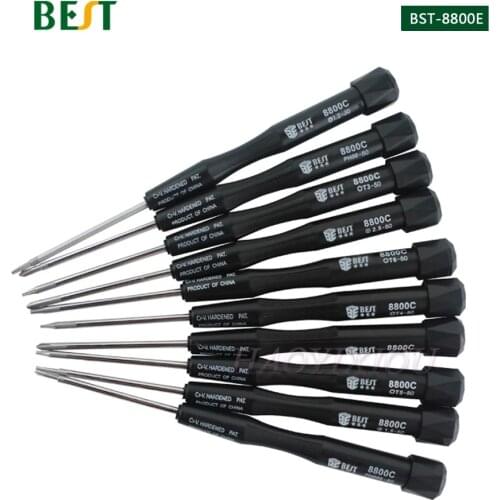 BST-8800E Precision Disassemble Screwdriver 10 In 1 Star Shape 1.2mm Pentalobe Opening Repair Tool Kits Set For Macbook IPhone